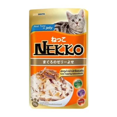 Nekko Cat Food Pouch Tuna Topping Katsuobushi 70gm
