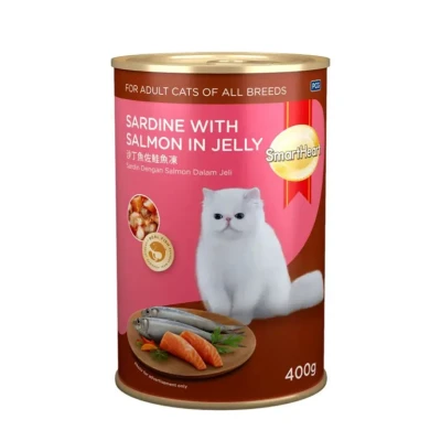 SmartHeart Adult Cat Food Sardine &amp; Salmon In Jelly (Can) 400
