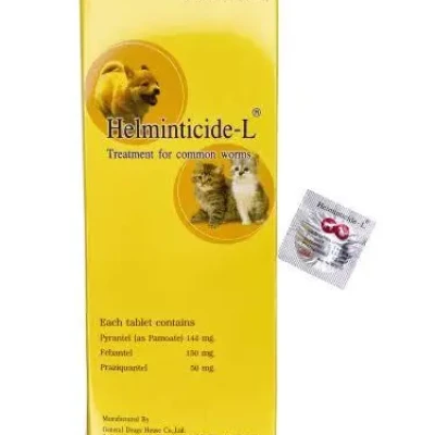 Helminticide-L Deworming Tablet For Cats &amp; Dogs 1 Pcs